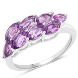 3.20 ct. Genuine Amethyst .925 Sterling Silver Ring
