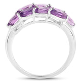 3.20 ct. Genuine Amethyst .925 Sterling Silver Ring