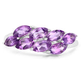 3.20 ct. Genuine Amethyst .925 Sterling Silver Ring