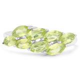 3.60 ct. Genuine Peridot .925 Sterling Silver Ring
