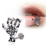 316L Surgical Steel Zombie Claw Labret - Lip by Fashion Hut Jewelry