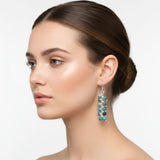 Seen On Jane The Virgin Silver Turquoise Wire Coil Earrings