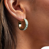 Light Blue Medium Eternity Hoop by Short & Suite