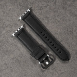 Leather Apple Watch Strap - Matte Black by Bullstrap