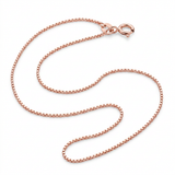 14k Rose Gold Classic Box Chain 0.45mm — 16 / Pink — view 1