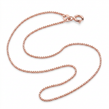 14k Rose Gold Classic Box Chain 0.45mm — 16 / Pink — view 2