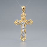 RCJ - 14k Two- Tone Gold Cross Pendant - One Size - Gold - View 3