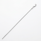 Sterling Silver Rhodium Plated Octagonal Snake Chain 0.9mm — 16 / Silver — view 1