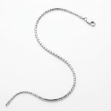 Sterling Silver Rhodium Plated Octagonal Snake Chain 0.9mm — 16 / Silver — view 3