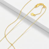 RCJ - 14k Yellow Gold Adjustable Box Chain 0.7mm - 22 - Gold - View 2