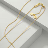 RCJ - 14k Yellow Gold Adjustable Box Chain 0.7mm - 22 - Gold - View 4