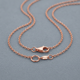 RCJ - Extendable Cable Chain in 14k Rose Gold (1.2mm) - 18 - Pink - View 2