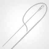 14k White Gold Round Cable Link Chain 1.2mm — 16 / Silver — view 2