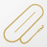 10k Yellow Gold Gourmette Chain 1.5mm — 16 / Gold — view 3