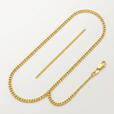 10k Yellow Gold Gourmette Chain 1.5mm — 16 / Gold — view 3