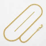 10k Yellow Gold Gourmette Chain 1.5mm — 16 / Gold — view 3