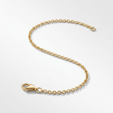 14k Yellow Gold Round Cable Link Chain 0.7mm — 16 / Gold — view 3