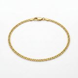 RCJ - 14k Yellow Gold Sparkle Anklet 1.5mm - 10 - Gold - View 3