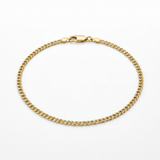 RCJ - 14k Yellow Gold Sparkle Anklet 1.5mm - 10 - Gold - View 2