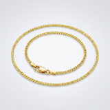 RCJ - 14k Yellow Gold Sparkle Anklet 1.5mm - 10 - Gold - View 4