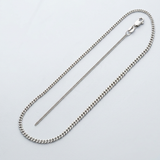 10k White Gold Gourmette Chain 1.5mm — 16 / Silver — view 2