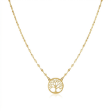 RCJ - 14K Yellow Gold Tree of Life Necklace - 18 - Gold - View 2