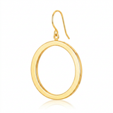 RCJ - 14k Yellow Gold Flat Open Tube Round Earrings - One Size - Gold - View 2