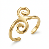 RCJ - 14k Yellow Gold Scrollwork Motif Toe Ring - One Size - Gold - View 2