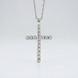 RCJ - Cross Pendant with Diamonds in Sterling Silver - 18 - Silver - View 4