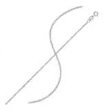 10k White Gold Singapore Chain 1.5mm — 16 / Silver — view 1