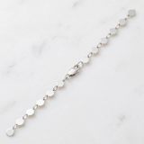 RCJ - 14k White Gold Bracelet with Polished Circles - Silver - View 2
