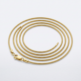 14k Yellow Gold Round Snake Chain 0.7mm — 16 / Gold — view 2