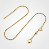 RCJ - 10k Yellow Gold Adjustable Rope Chain 1.0mm - 22 - Gold - View 2