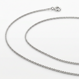 14k White Gold Classic Box Chain 0.45 mm — 16 / Silver — view 2