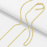 RCJ - 14k Yellow Gold Adjustable Sparkle Chain 1.5mm - 22 - Gold - View 2