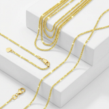 RCJ - 14k Yellow Gold Adjustable Sparkle Chain 1.5mm - 22 - Gold - View 3