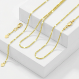 RCJ - 14k Yellow Gold Adjustable Sparkle Chain 1.5mm - 22 - Gold - View 4