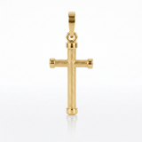 RCJ - 14k Yellow Gold Cross Pendant with Rounded Ends - One Size - Gold - View 2