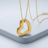 RCJ - 14k Yellow Gold Heart Pendant - 18 - Gold - View 2