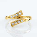 RCJ - 14k Yellow Gold Contemporary Cubic Zirconia Accented Toe Ring - One Size - Gold - View 2