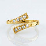 RCJ - 14k Yellow Gold Contemporary Cubic Zirconia Accented Toe Ring - One Size - Gold - View 4