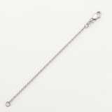 14k White Gold Round Cable Link Chain 1.5 mm — 16 / Silver — view 3