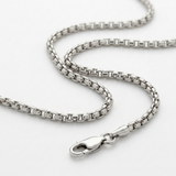 14k White Gold Round Box Chain 1.35 mm — 16 / Silver — view 2