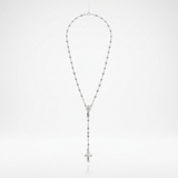 RCJ - Fine Rosary Chain and Bead Necklace in Sterling Silver - 26 - Silver - View 3