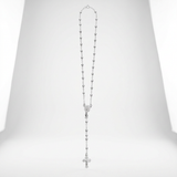 RCJ - Fine Rosary Chain and Bead Necklace in Sterling Silver - 26 - Silver - View 2