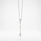 RCJ - Fine Rosary Chain and Bead Necklace in Sterling Silver - 26 - Silver - View 4