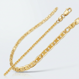 10k Yellow Gold Mariner Link Anklet 1.7mm — 10 / Gold — view 2