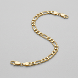 RCJ - 4.6mm 10k Yellow Gold Lite Figaro Bracelet - Gold - View 2