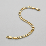 RCJ - 4.6mm 10k Yellow Gold Lite Figaro Bracelet - Gold - View 4
