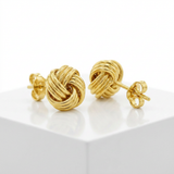RCJ - Love Knot Post Earrings in 14k Yellow Gold - One Size - Gold - View 2